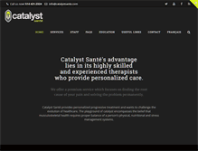 Tablet Screenshot of catalystsante.com